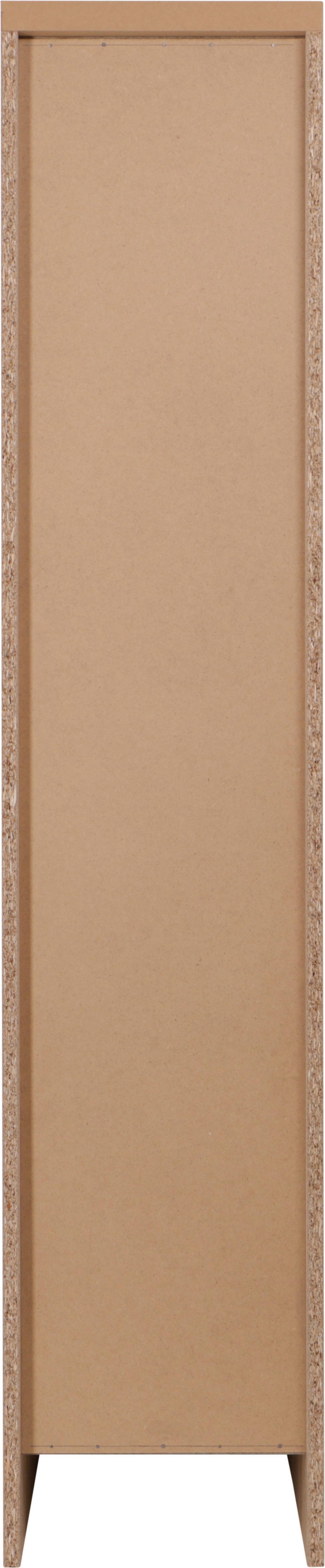 Izvlečna Omara Merle, Barva Hrasta, Črna - srebrne barve/črna, Basics, kovina/leseni material (30/144,8/60cm) - Respekta