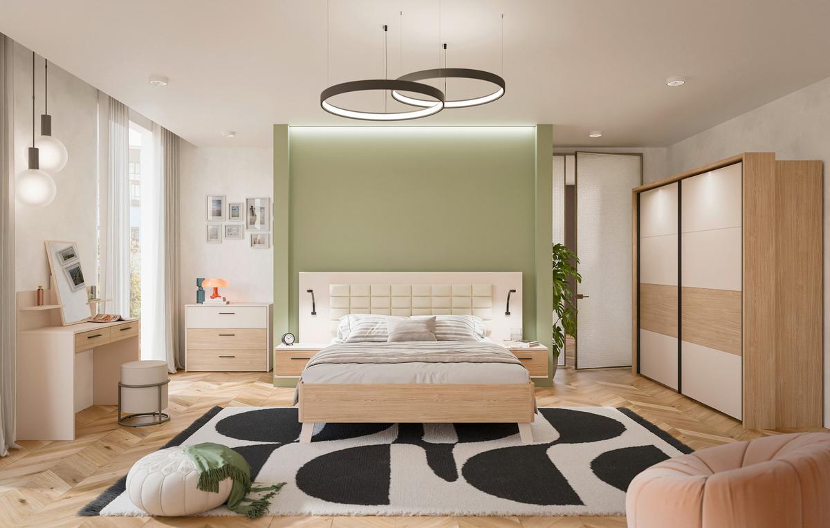 Sminkasztal Ricciano - tölgyfa színű/fekete, Modern, faalapú anyag/fém (114,5/147,1/41,3cm)