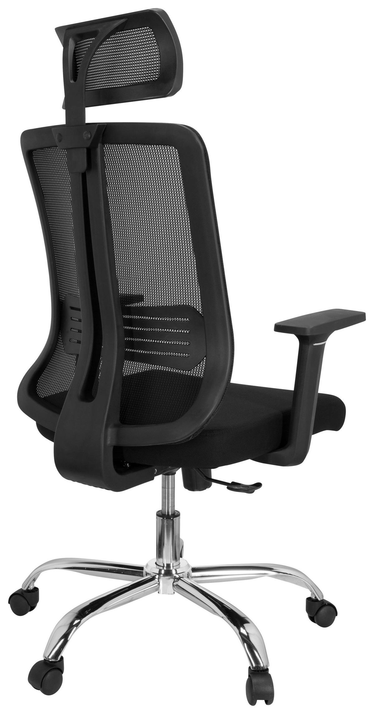Pisarniški Stol Zh 200, Črna - srebrne barve/črna, Basics, kovina/umetna masa (66/102/59cm) - MID.YOU