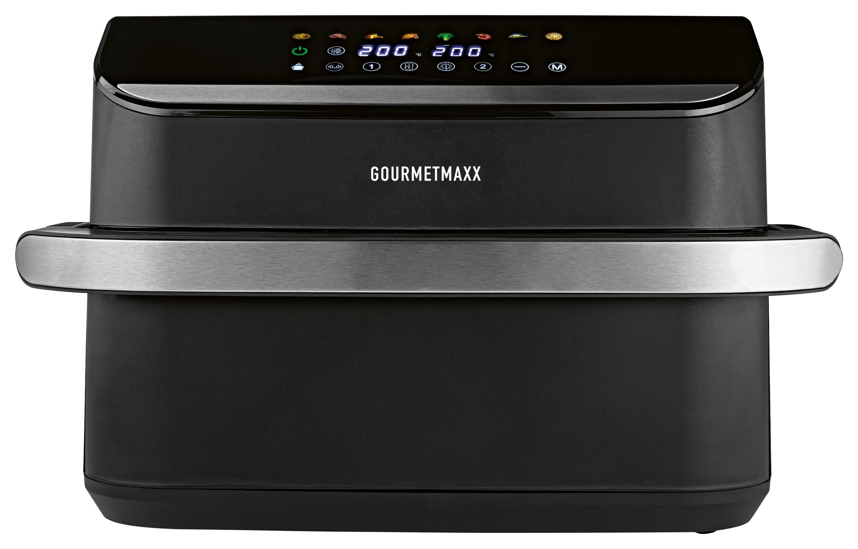 Heißluftfritteuse 19171 Schwarz/Silberfarben max.2400W - Silberfarben/Schwarz, Basics, Kunststoff/Metall (37/47/30cm)