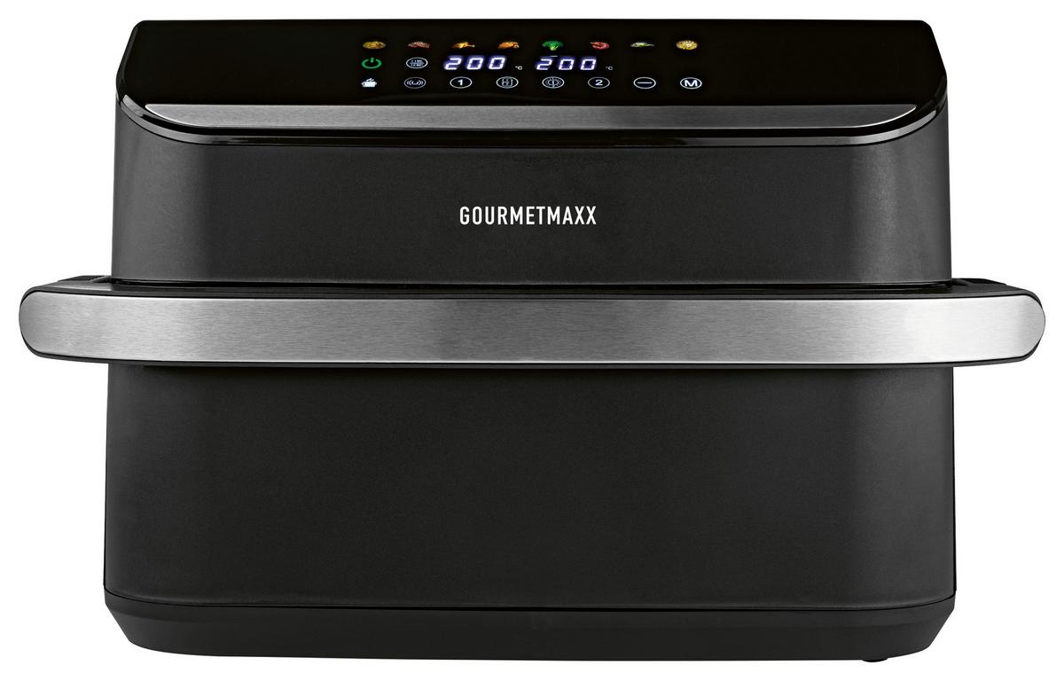 Heißluftfritteuse 19171 Schwarz/Silberfarben max.2400W - Silberfarben/Schwarz, Basics, Kunststoff/Metall (37/47/30cm)