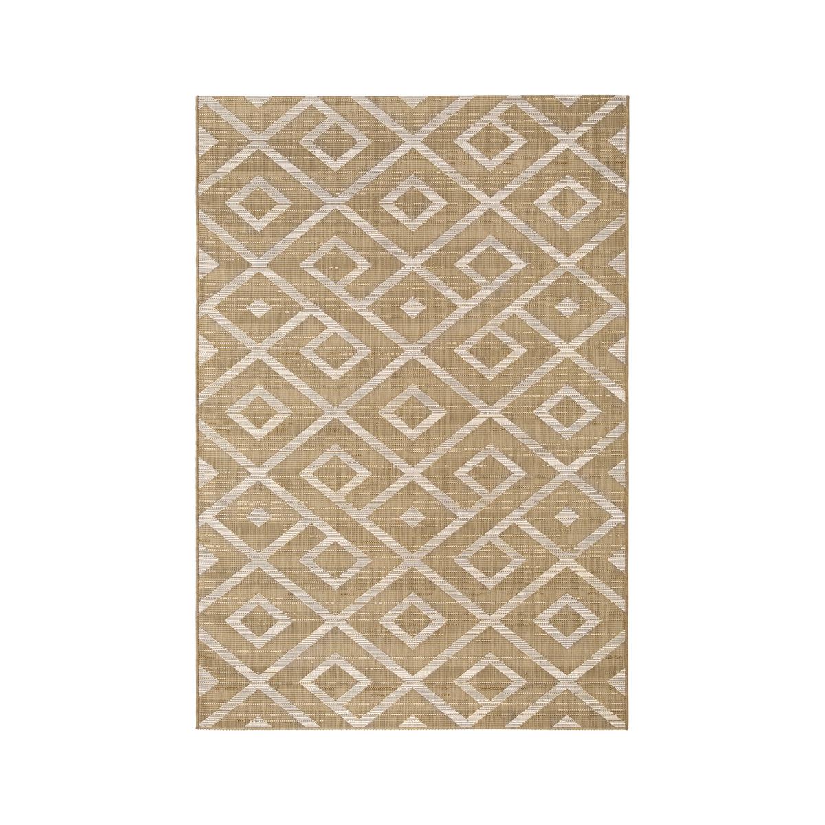 Flachwebteppich Noah Weiß/Beige ca. 160x230cm - Beige/Weiß, MODERN, Kunststoff (160/230cm) - Mömax