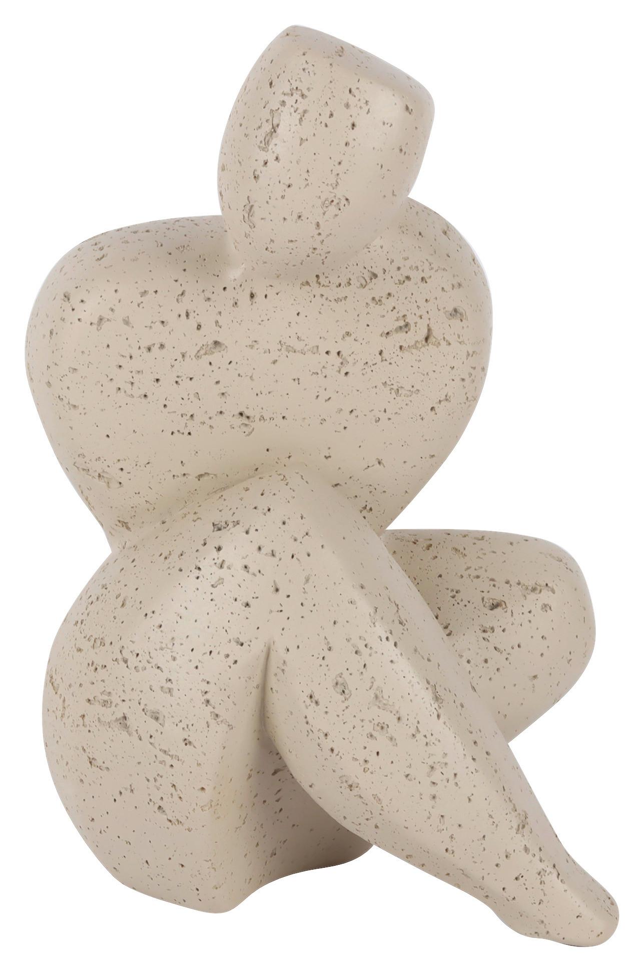 Skulptur Aria Beige - Beige, Naturmaterialien (17/22/11cm) - Mömax