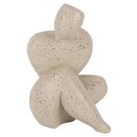 Skulptur Aria Beige - Beige, Naturmaterialien (17/22/11cm) - Mömax