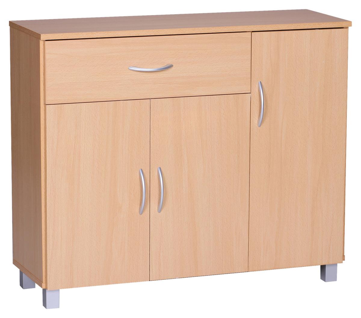 Komoda Jarry - siva/barve bukve, Konvencionalno, leseni material (90/75/30cm) - MID.YOU