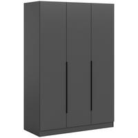 Drehtürenschrank KOPENHAGEN ca.120x181x52cm Anthrazit - Anthrazit/Schwarz, MODERN, Holzwerkstoff/Kunststoff (120/181/52cm) - MID.YOU