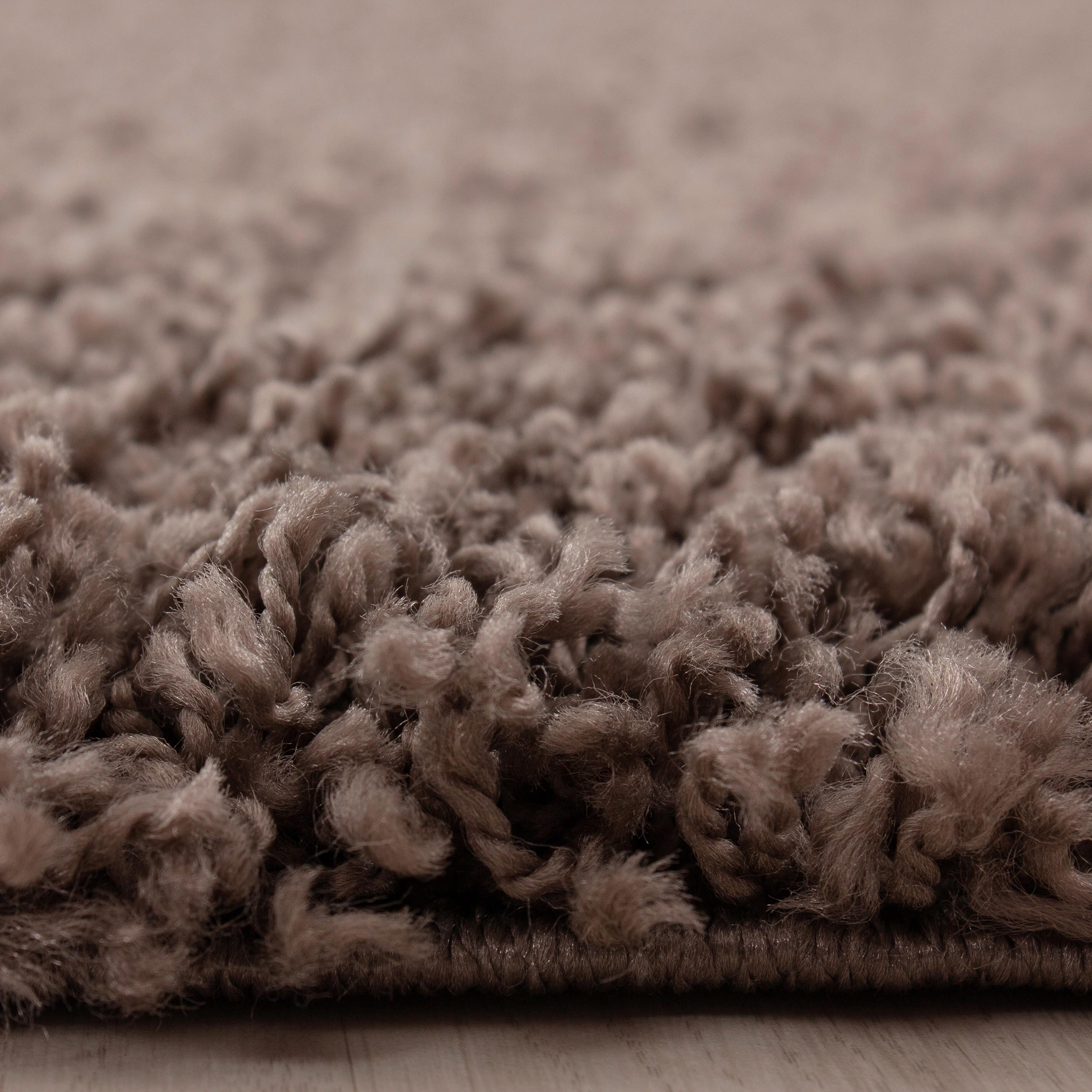 Hochflorteppich Life Taupe Ø ca. 80cm - Taupe, KONVENTIONELL, Textil (80cm) - Novel