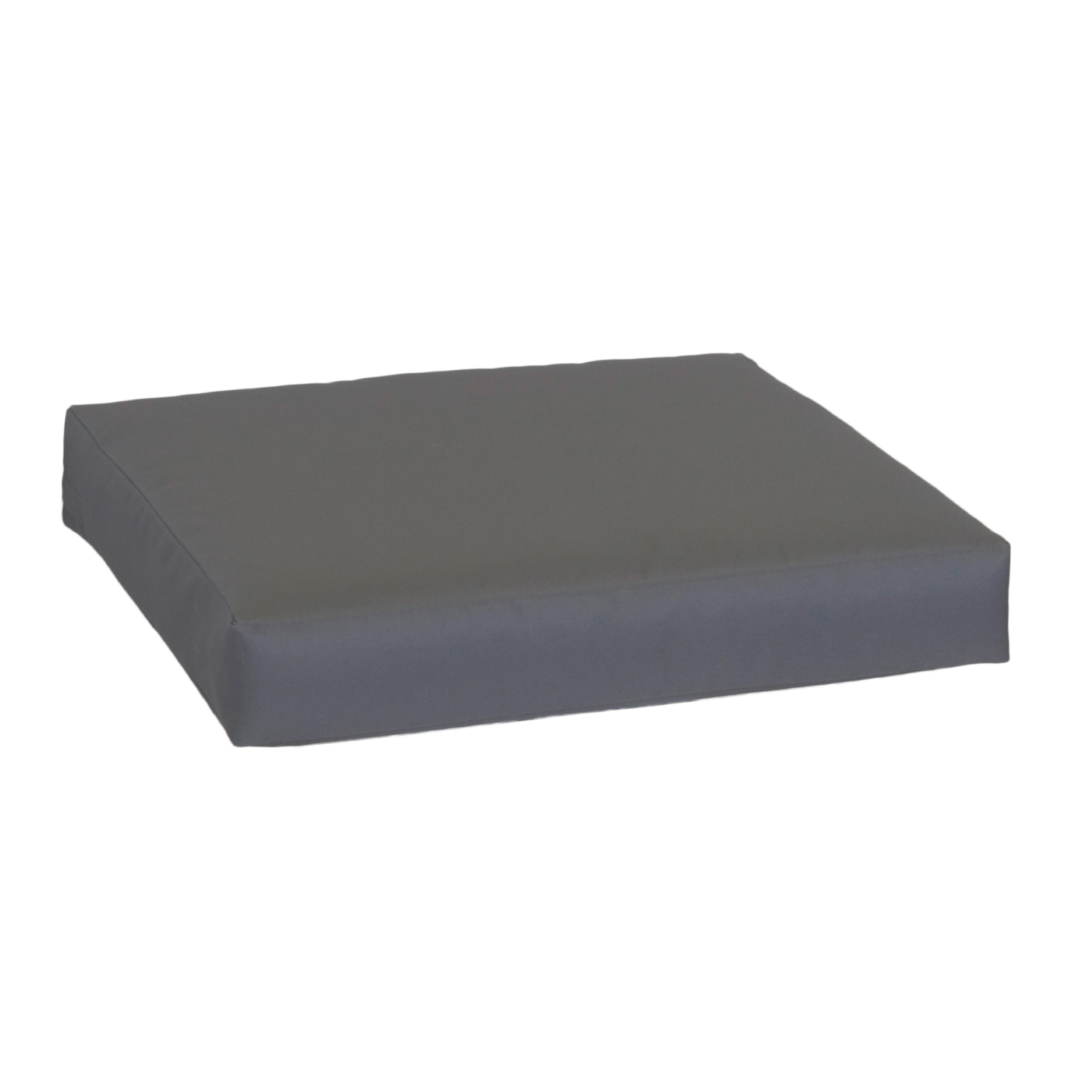 Loungesitzkissen m. Zip ca. 80x80 cm Anthrazit - Anthrazit, Basics, Textil (80/80/8cm) - Gardenson
