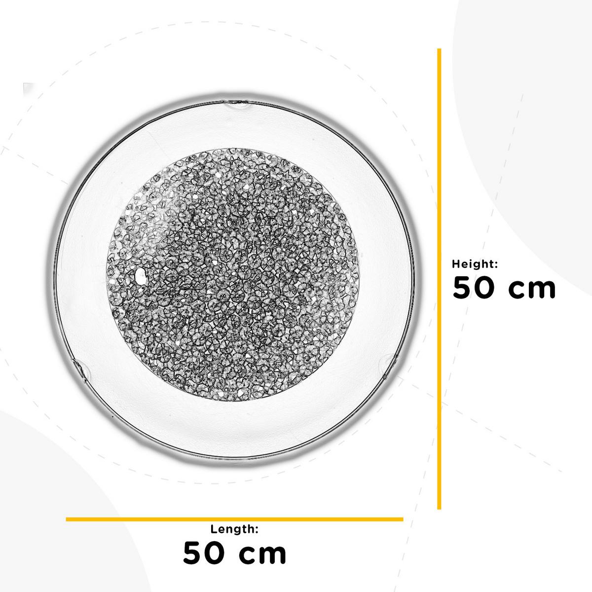 Led Mennyezeti Lámpa 1011/plg Brill - krómszínű/átlátszó, Design, üveg/fém (50/50/13cm)