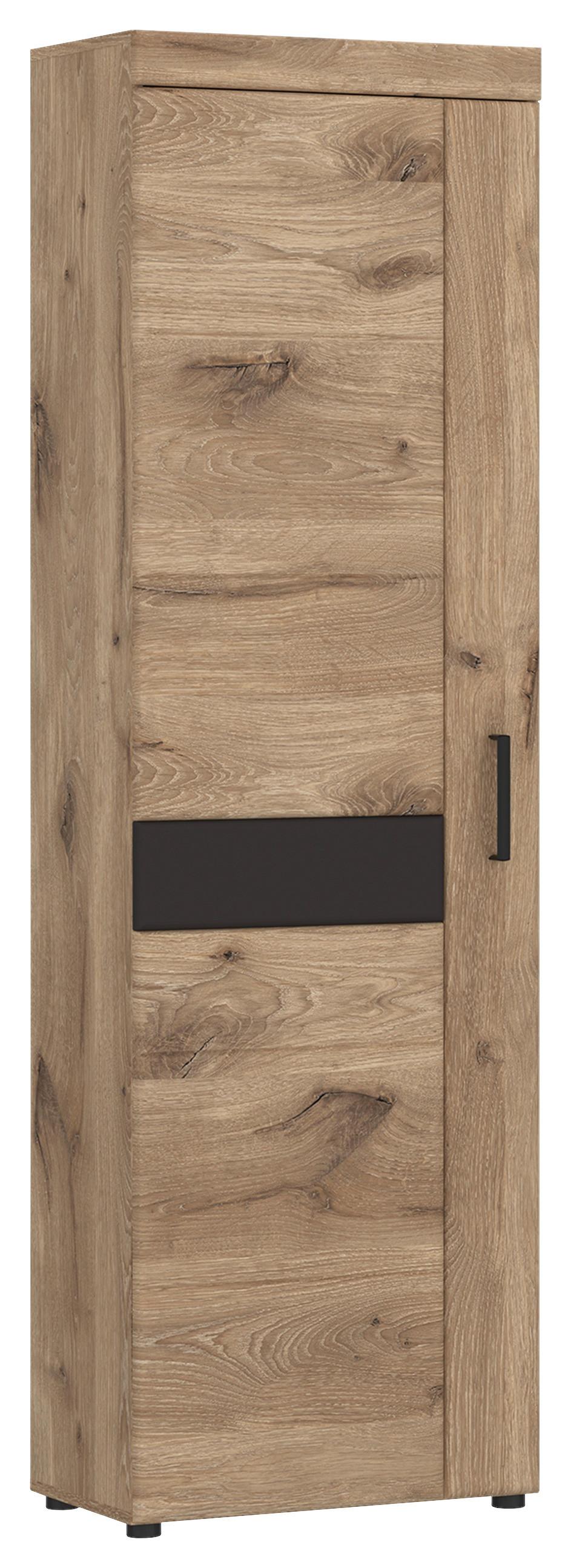 Garderobni Ormar Grano - siva/boje hrasta, Trend, drvni materijal/plastika (58/195/38cm) - Modern Living