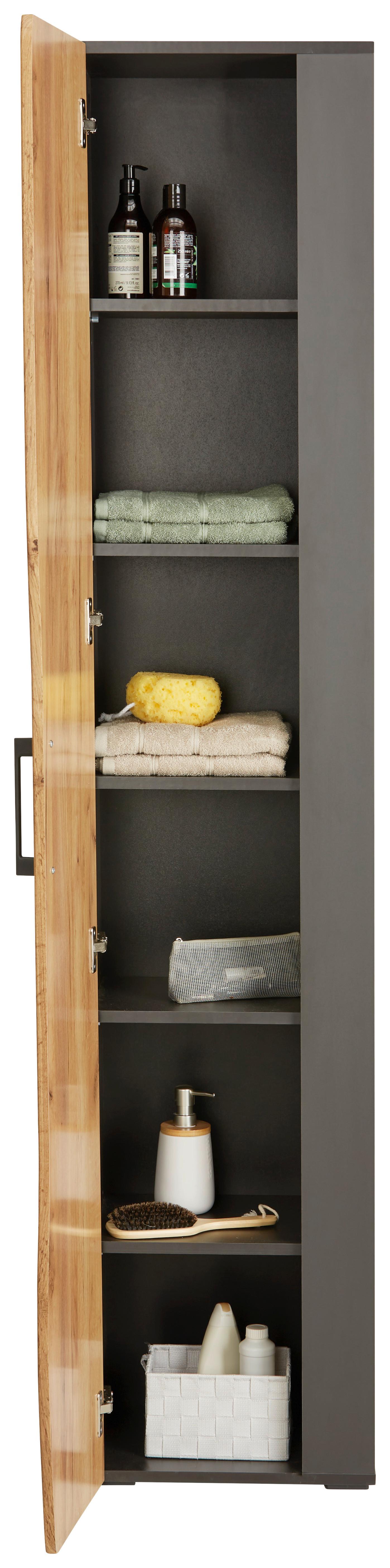 HÖGSKÅP TIMBER -EXKLUSIV- - Modern, metall/trämaterial (40/194/35cm) - Premium Living