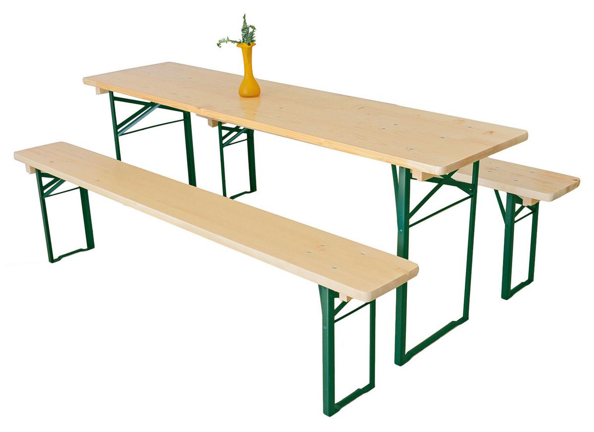 Sörpad Garnitúra 3 Részes Standard 50x200 - natúr színű, fa/fém (200/50/74cm) - Best Price