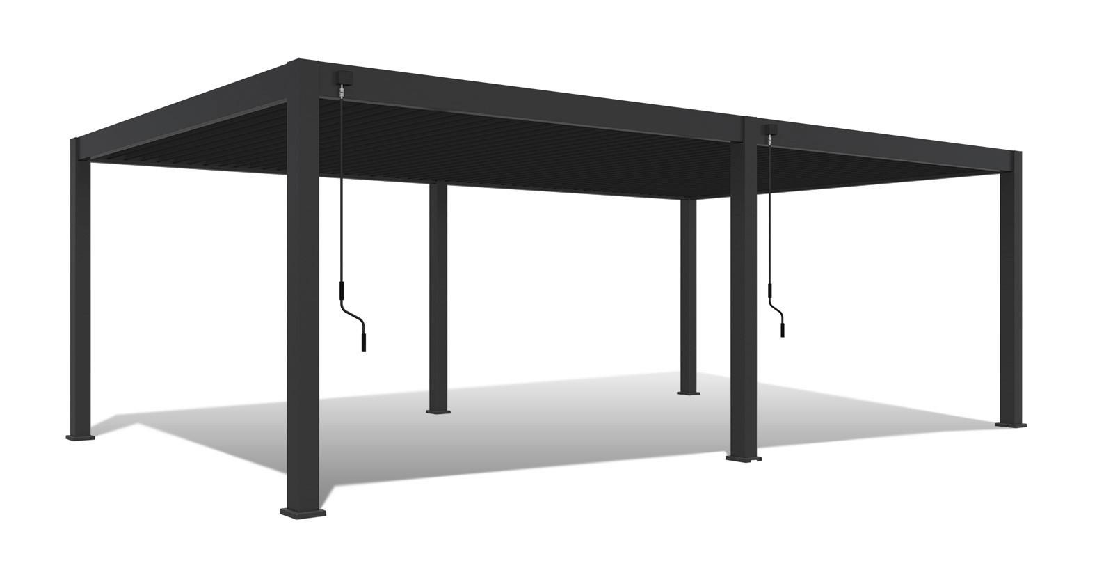 Pergola Delux Plus ca. 800x255x400 cm Anthrazit - Anthrazit, Basics, Metall (800/255/400cm) - WEIDE