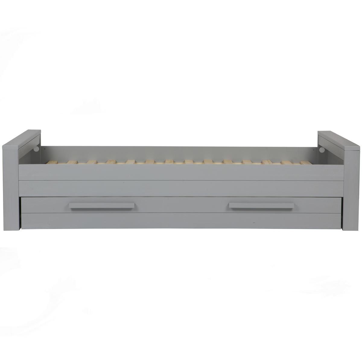 Bett Dennis Hellgrau ca. 90x200 cm - Hellgrau, Design, Holz (90/200cm) - Livetastic