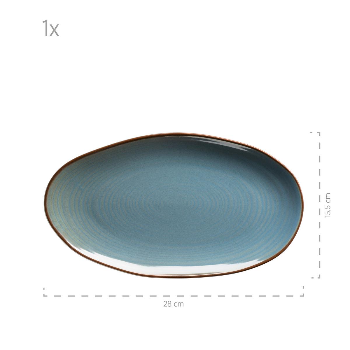 Servierplatten-set Servierplattenset, 934085 - Blaugrau, Basics, Keramik - Mäser