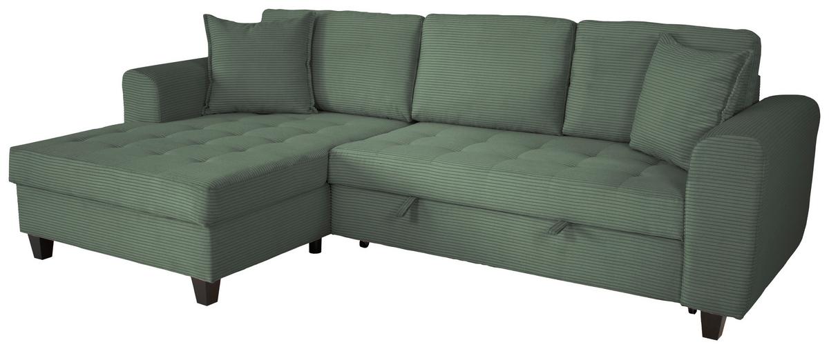 Kutna Garnitura Moritz - tamno zelena, Trend, tekstil (155/265cm) - Modern Living