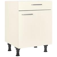 Schubkastenunterschrank Touch Magnolie - Edelstahlfarben/Magnolie, MODERN, Holzwerkstoff/Metall (60/87/56cm) - Nobilia