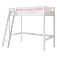 Hochbett Matthias ca. 90x200 cm Kiefer Weiß - Weiß, Basics, Holz (90/200cm) - MID.YOU