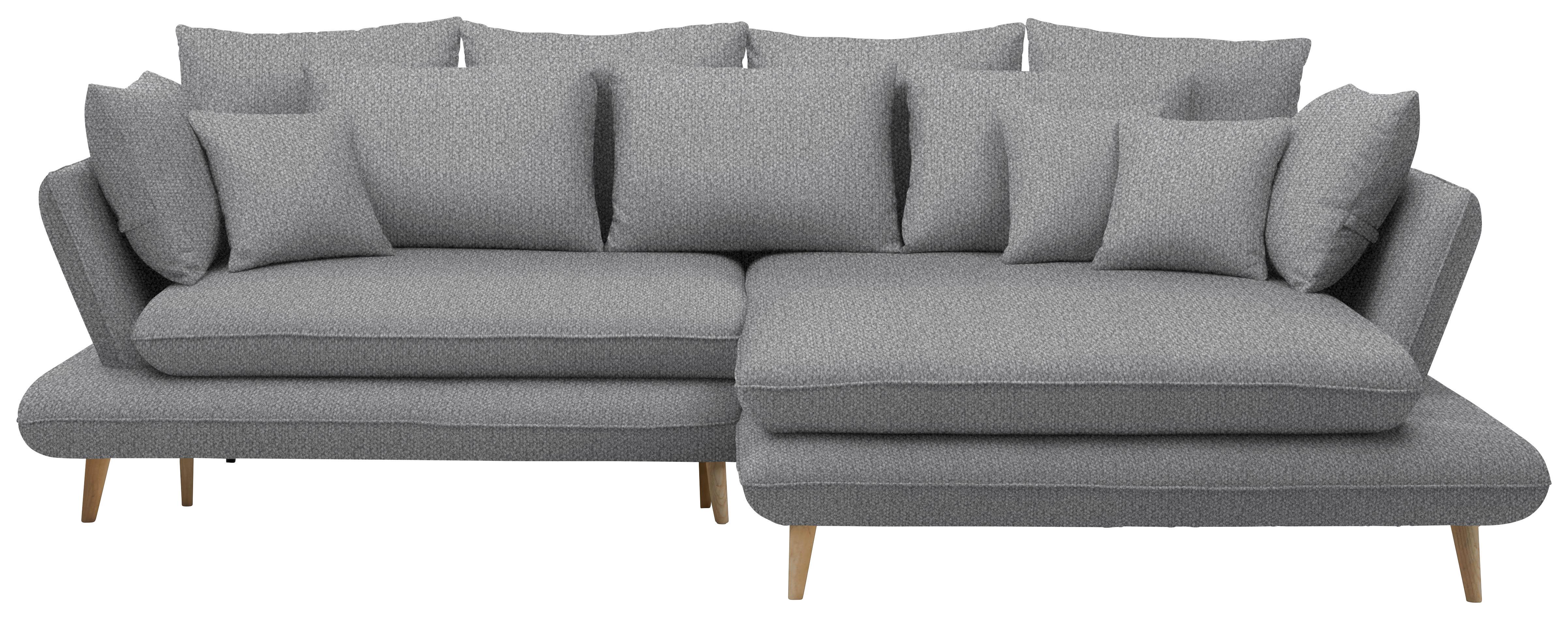 Kutna Garnitura Monte - siva/prirodne boje, Romantično / ladanjski, tekstil/drvo (283/181cm) - Premium Living