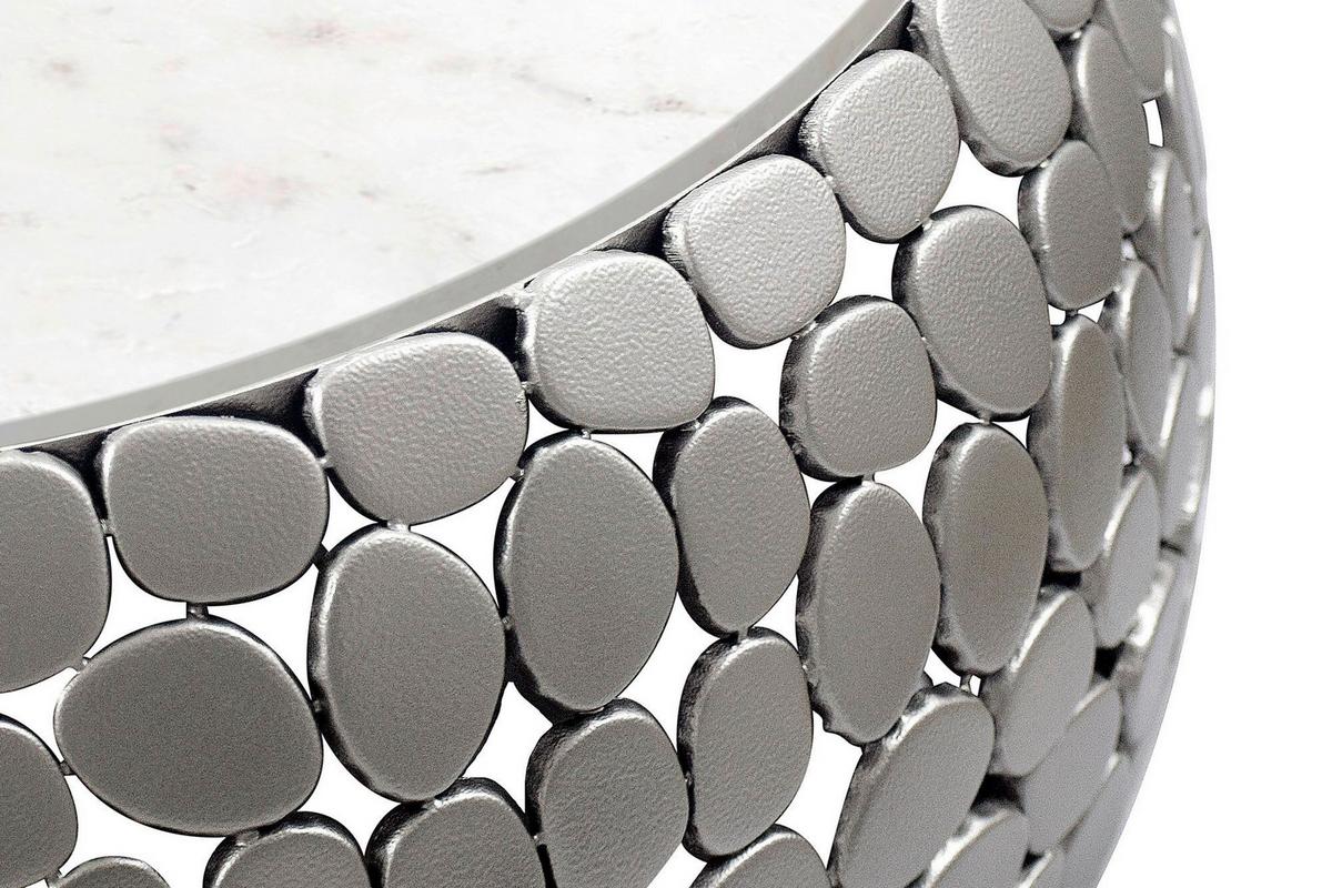 COUCHTISCH WL7.356 - Silberfarben, Design, Metall (66/32/66cm) - Livetastic