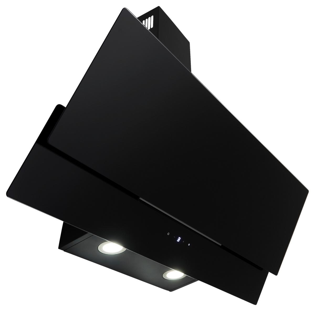 DUNSTABZUGSHAUBE RESPEKTA NIKA 90 CM - Schwarz, Trend, Glas/Metall (89,5/34,5-109,5/38,5cm) - Respekta