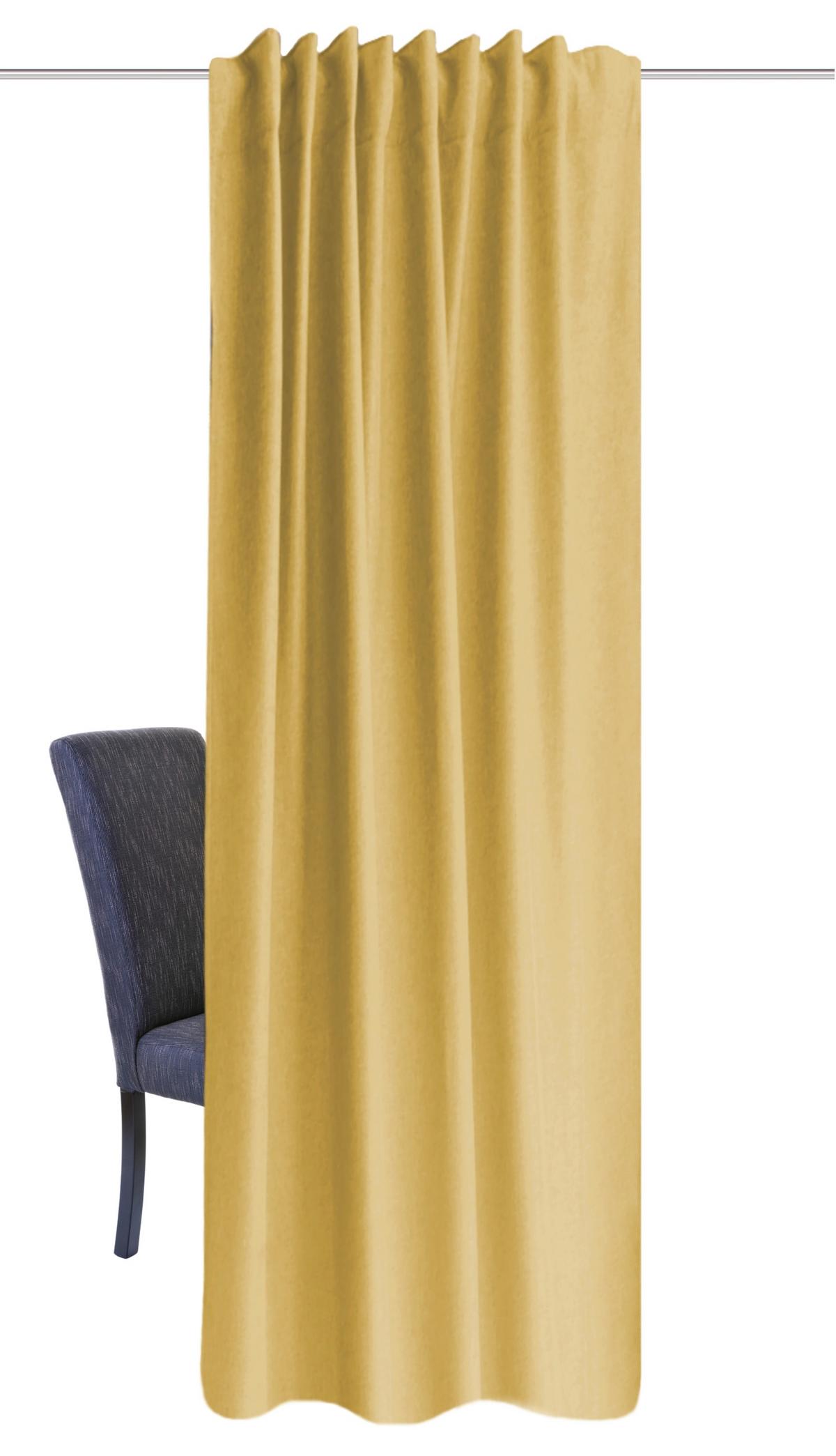 Wärmeschutzvorhang Eskimo Gelb ca. 135x245cm - Gelb, Basics, Textil (135/245cm) - Schmidt W. Gmbh