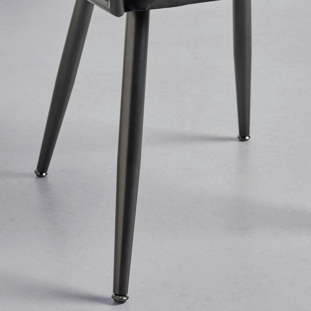 KRZESŁO Z PODŁOKIETNIKAMI WEAVY -TREND- - czarny, Modern, metal/drewno (64/78/55cm) - Premium Living