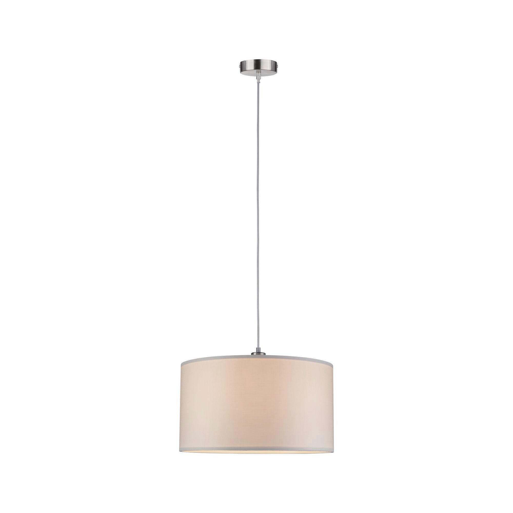 Hängeleuchte Tessa in Creme max. 60 Watt - Creme, Design, Textil/Metall (45/110cm) - Paulmann