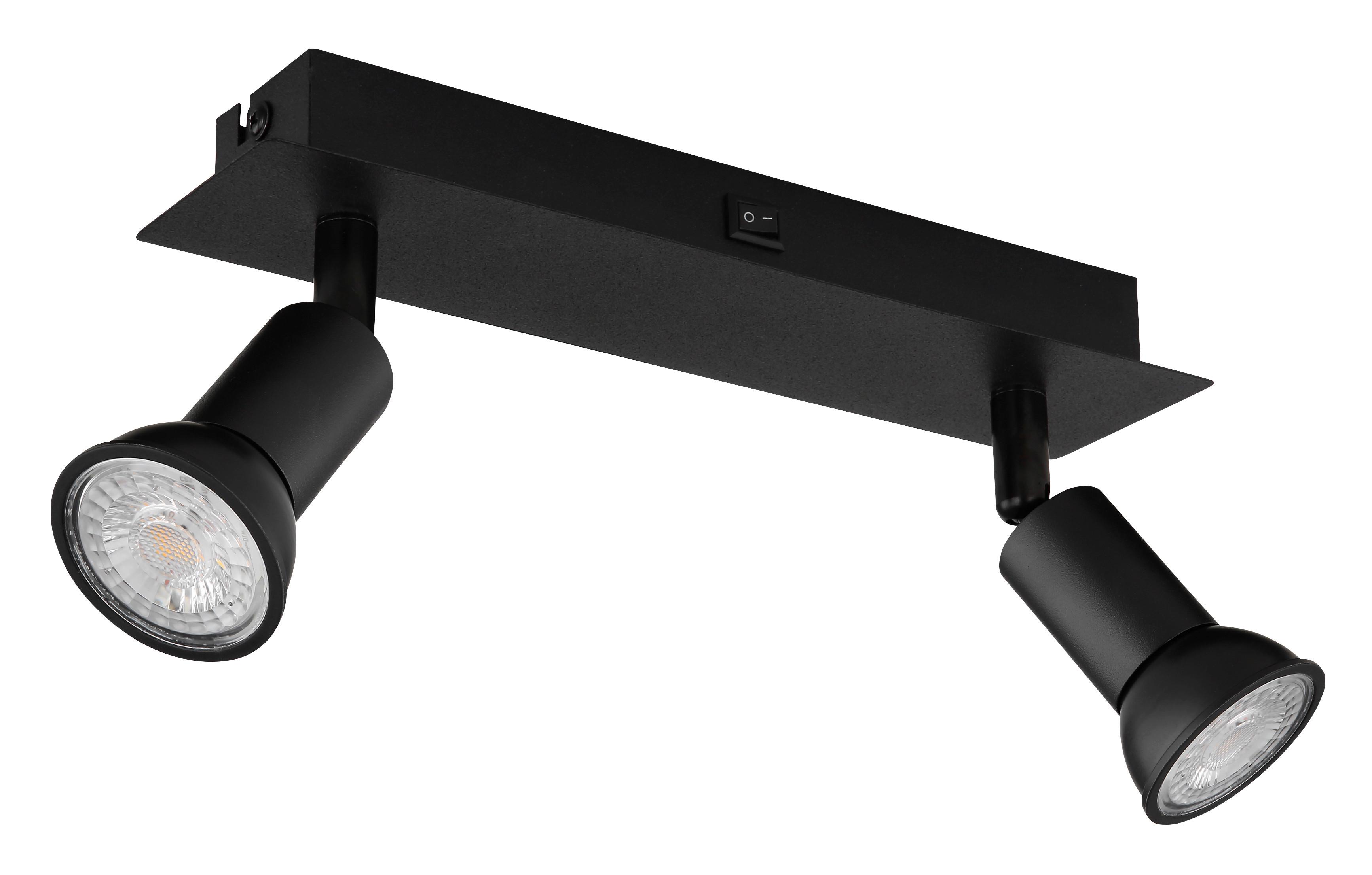 Strahler Drew in Schwarz max. 35 Watt - Schwarz, Design, Metall (25/6/9cm) - Globo