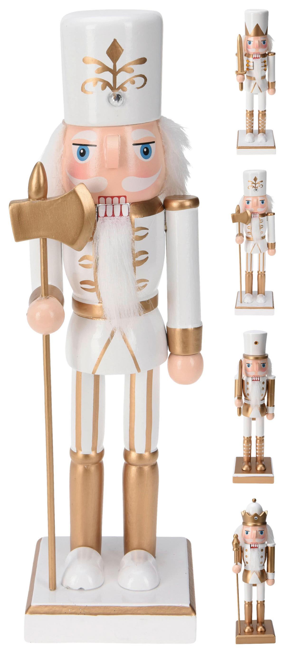 Nussknacker LIN - Goldfarben, Holz (9/6/25cm)