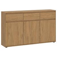 Komoda Calzado - boje hrasta/crna, Moderno, drvni materijal/plastika (137/85/35cm) - Modern Living