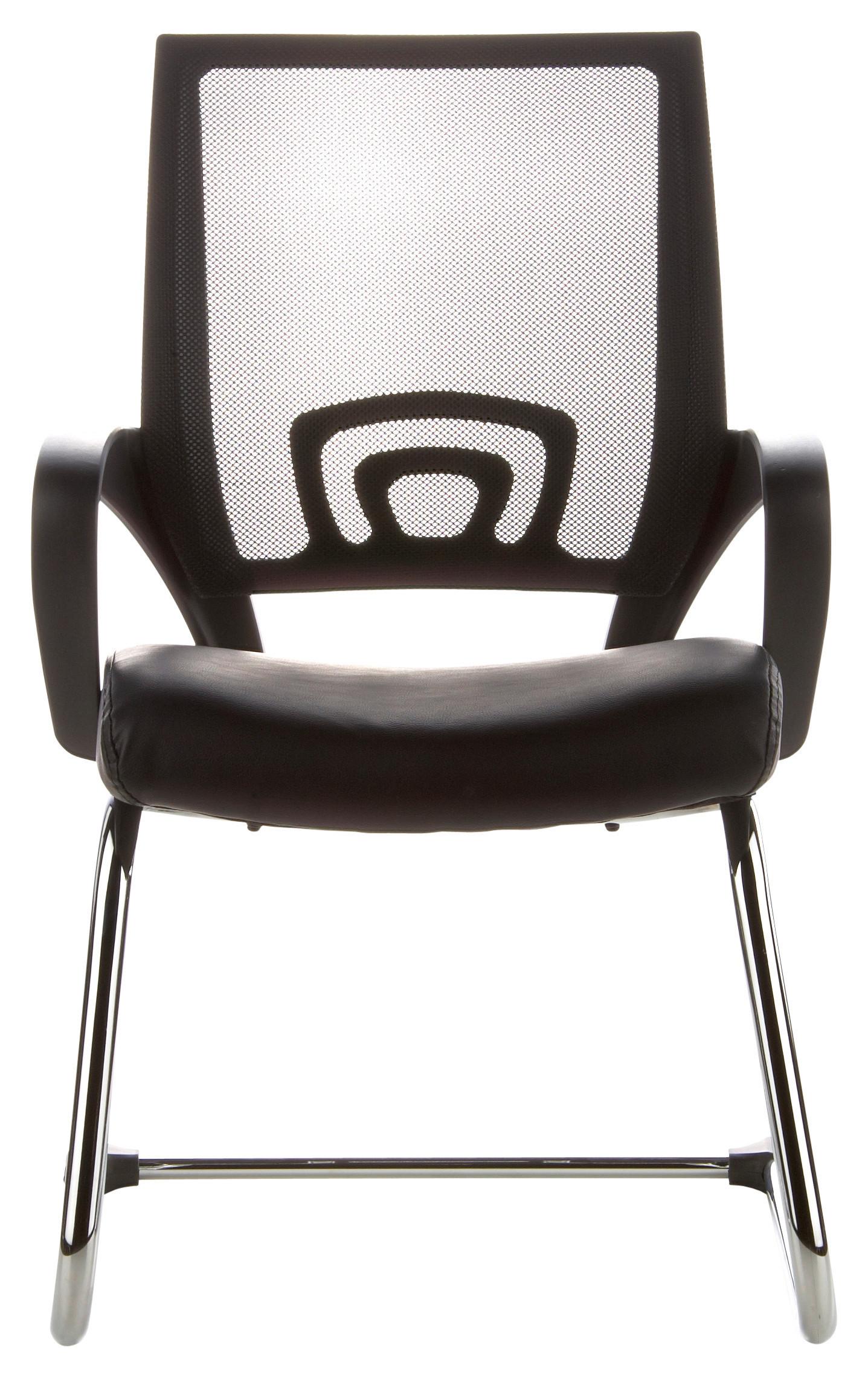 Konferenčni Stol Visto Net V, Črna - srebrne barve/črna, Basics, kovina/tekstil (57/98/52cm) - MID.YOU