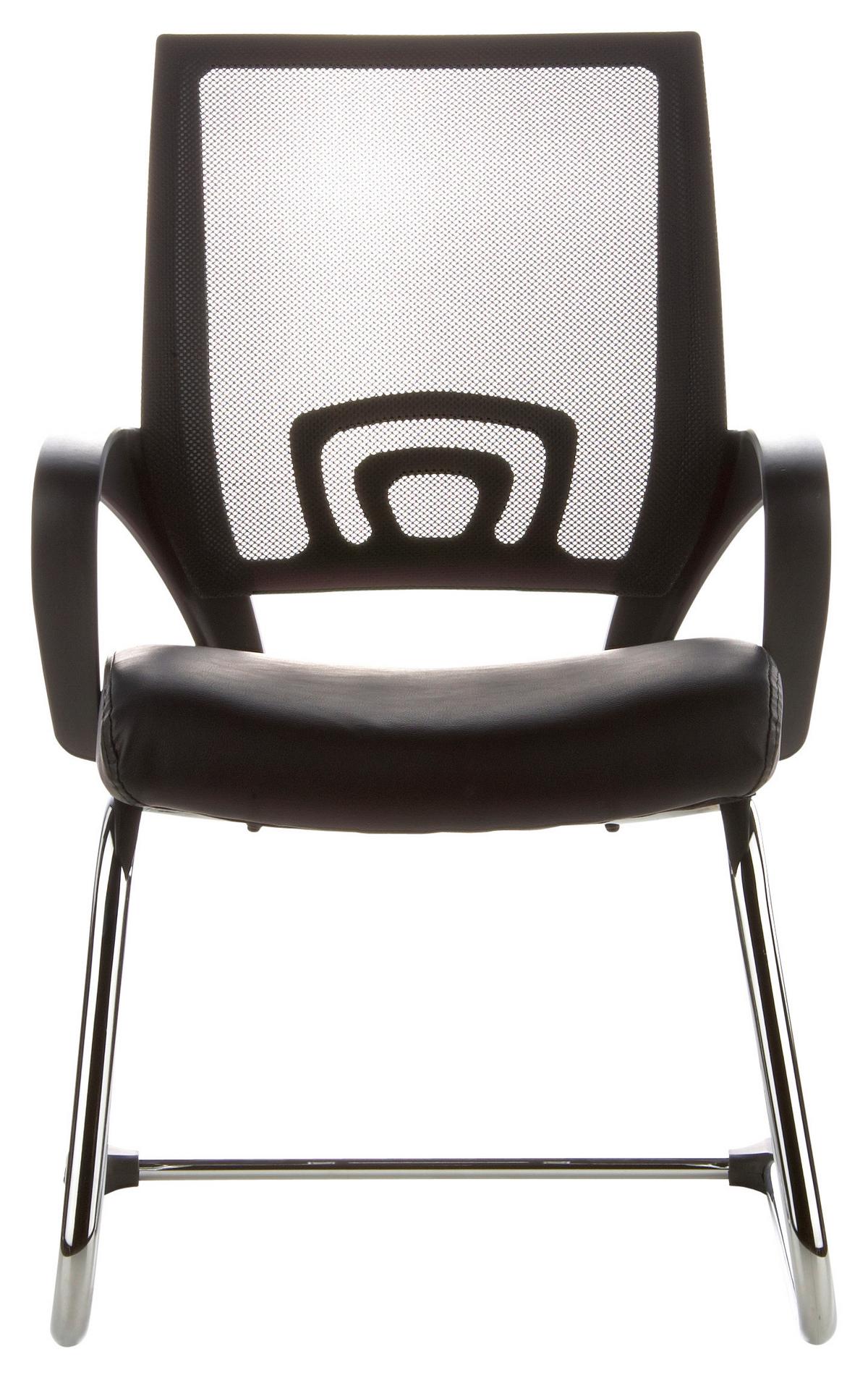 Konferenčni Stol Visto Net V, Črna - srebrne barve/črna, Basics, kovina/tekstil (57/98/52cm) - MID.YOU