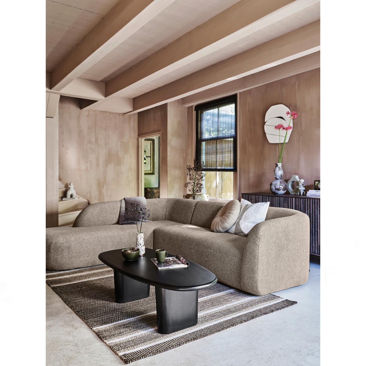 Ecksofa Sloping Naturfarben S: 225x274cm - Naturfarben, Design, Textil (225/274cm) - Livetastic