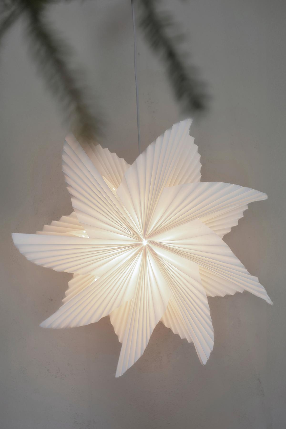 Dekostern Noomi Weiß - Weiß, Basics, Papier (16/60/60cm) - Markslöjd