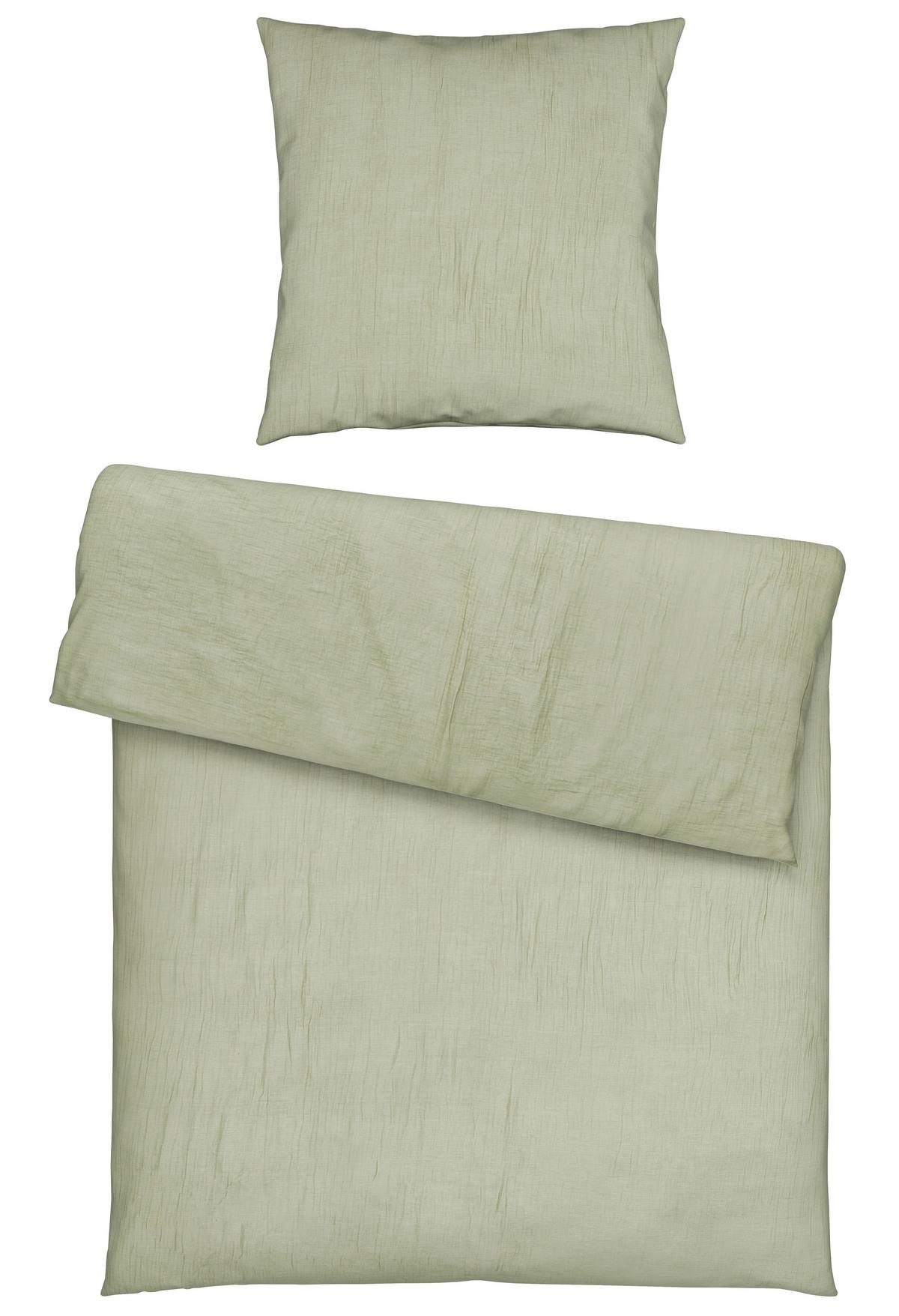 Bettwäsche Melania in Grün ca. 135x200cm - Grün, LIFESTYLE, Textil (135/200cm) - Modern Living