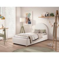 Kinder-/Juniorbett MOON Weiß ca. 90x200 cm Bouclé - Naturfarben/Weiß, ROMANTIK / LANDHAUS, Holz/Textil (90/200cm) - Vipack