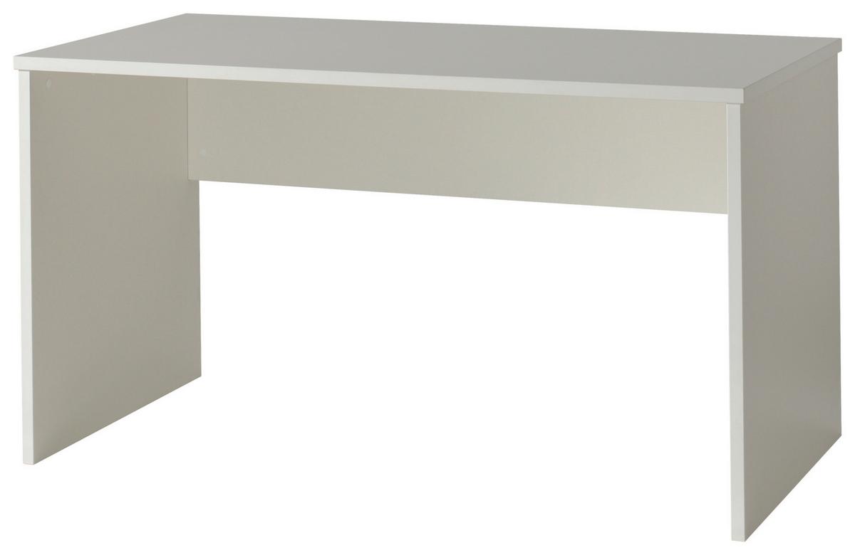 Jugendschreibtisch B 140cm H 75cm London, Weiß - Weiß, MODERN, Holzwerkstoff (140/65/75cm) - MID.YOU