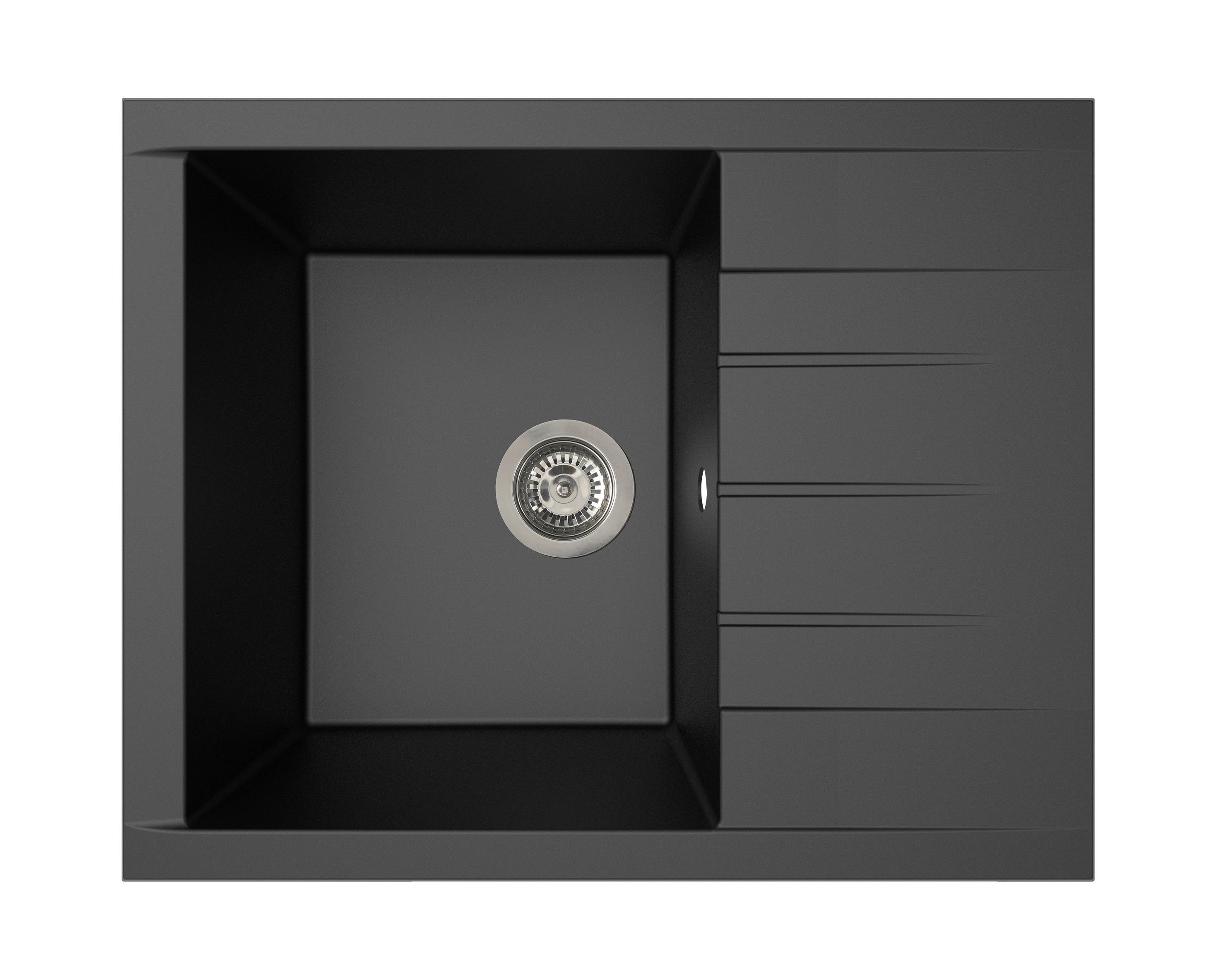 Pomivalno Korito Huston, 62x50cm - črna, Basics, kamen/umetna masa (62/21/50cm) - Respekta