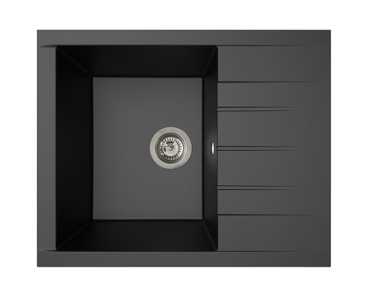 Pomivalno Korito Huston, 62x50cm - črna, Basics, kamen/umetna masa (62/21/50cm) - Respekta