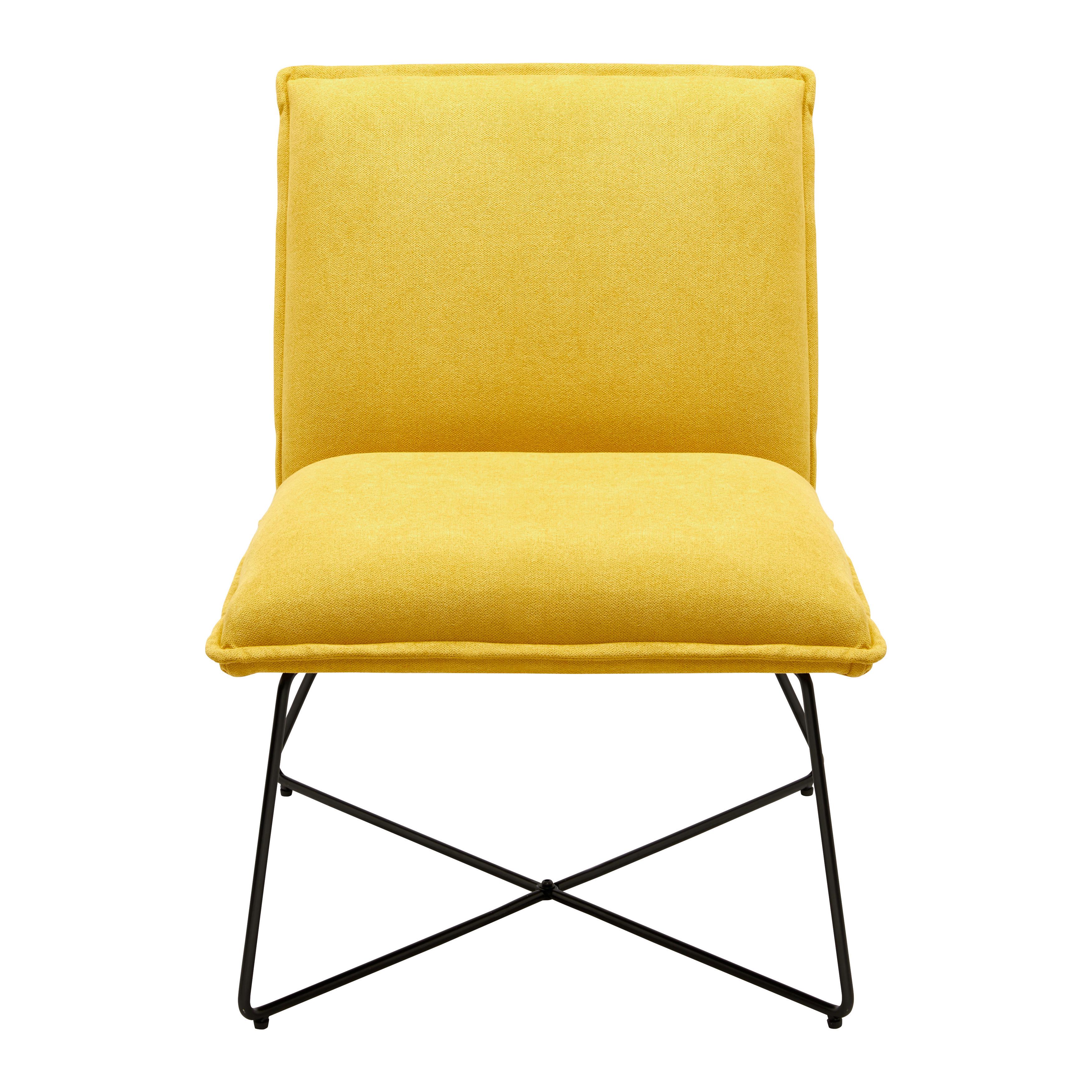 Sessel Filip Gelb Webstoff - Gelb, MODERN, Holz/Textil (63cm) - Bessagi Home