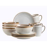 FRÜHSTÜCKSSERVICE 935600 FRÜHSTÜCKSSERVICE SMOKY - blanc, Basics, céramique - Mäser