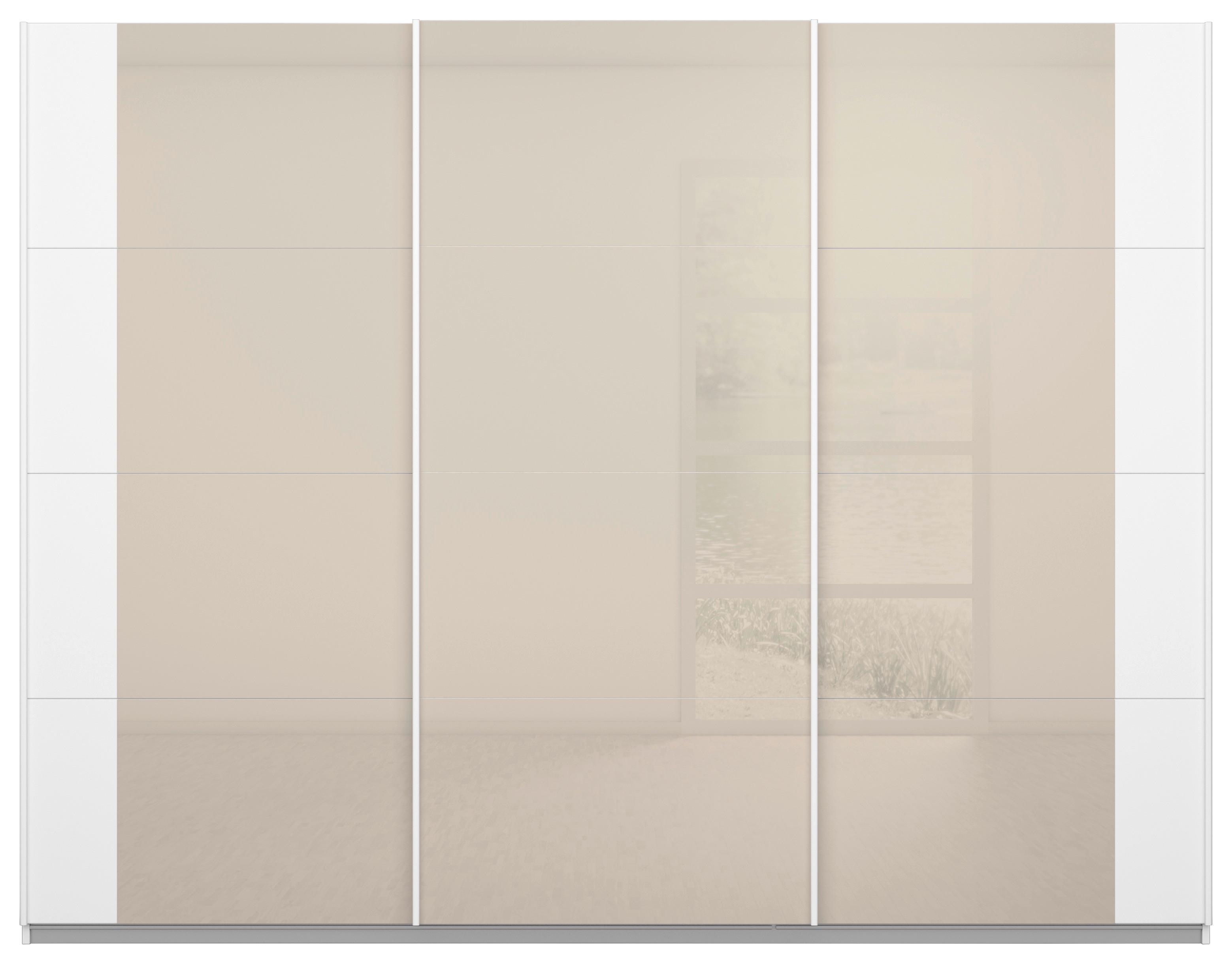Ormar S Kliznim Vratima Artemis - bijela/boje šampanjca, Moderno, staklo/drvni materijal (271/210/62cm) - Modern Living