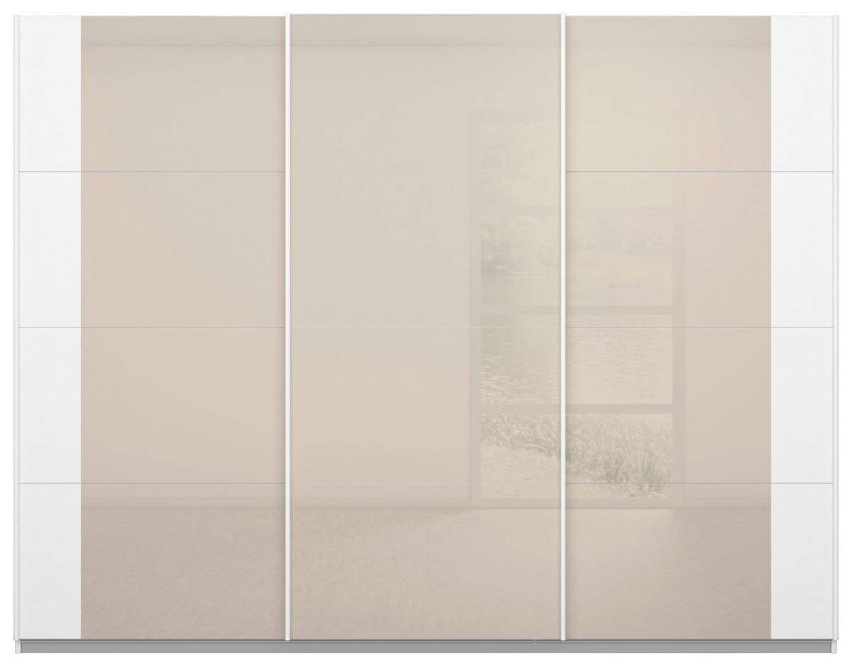 Ormar S Kliznim Vratima Artemis - bijela/boje šampanjca, Moderno, staklo/drvni materijal (271/210/62cm) - Modern Living