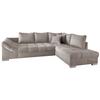 Wohnlandschaft Alvito Taupe Nylon/Mikrofaser - Taupe/Silberfarben, Design, Holz/Textil (298/202cm) - MID.YOU