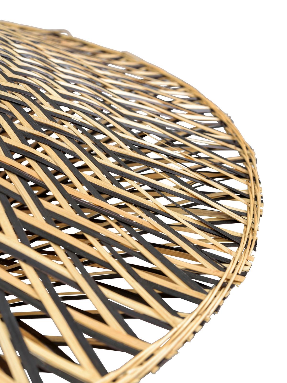 Stropna Svetilka Bali - svetlo rjava/črna, Natur, kovina/naravni materiali (60/15cm) - Good & Mojo