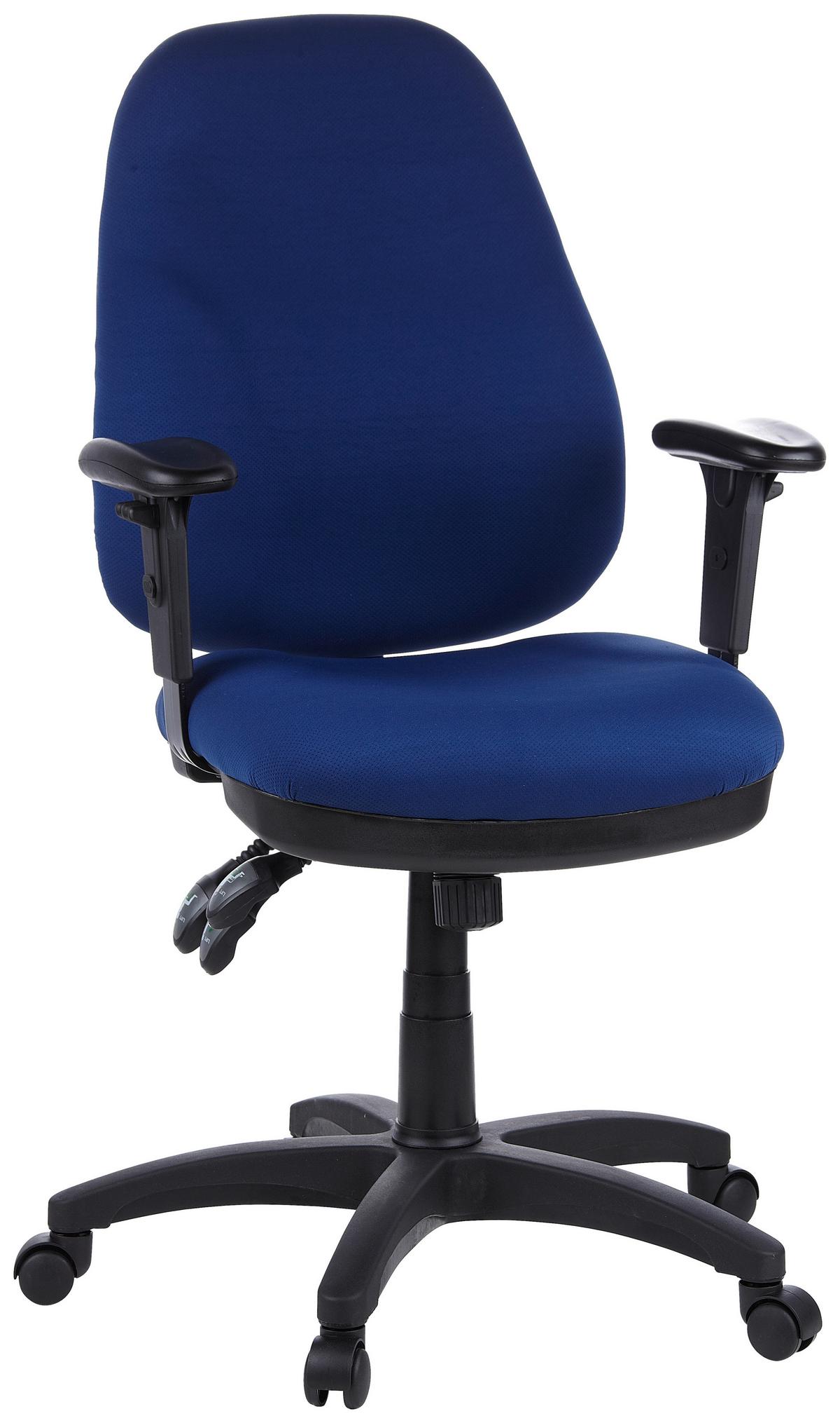 Pisarniški Stol Zenit Pro, Temno Modra - modra/črna, Basics, umetna masa/tekstil (58/121/46cm) - MID.YOU