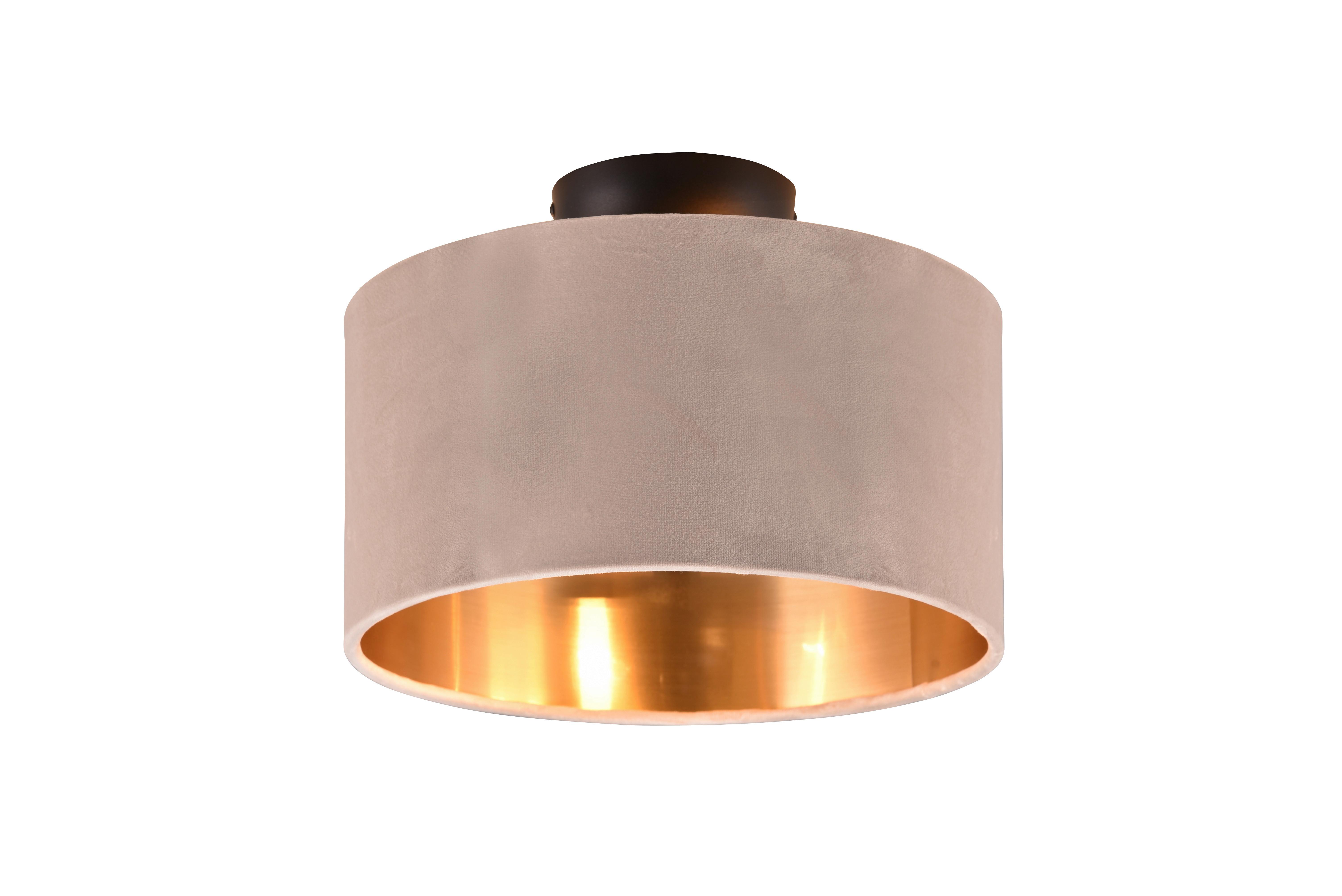 Deckenleuchte Julieta Beige/Goldfarben max. 40 Watt - Beige/Goldfarben, Basics, Textil/Metall (30/22cm) - Trio Leuchten