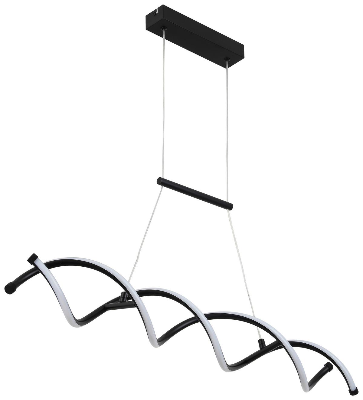 LED-Hängeleuchte Mimi in Schwarz max. 24 Watt - Schwarz, MODERN, Kunststoff/Metall (88/13/120cm) - Mömax