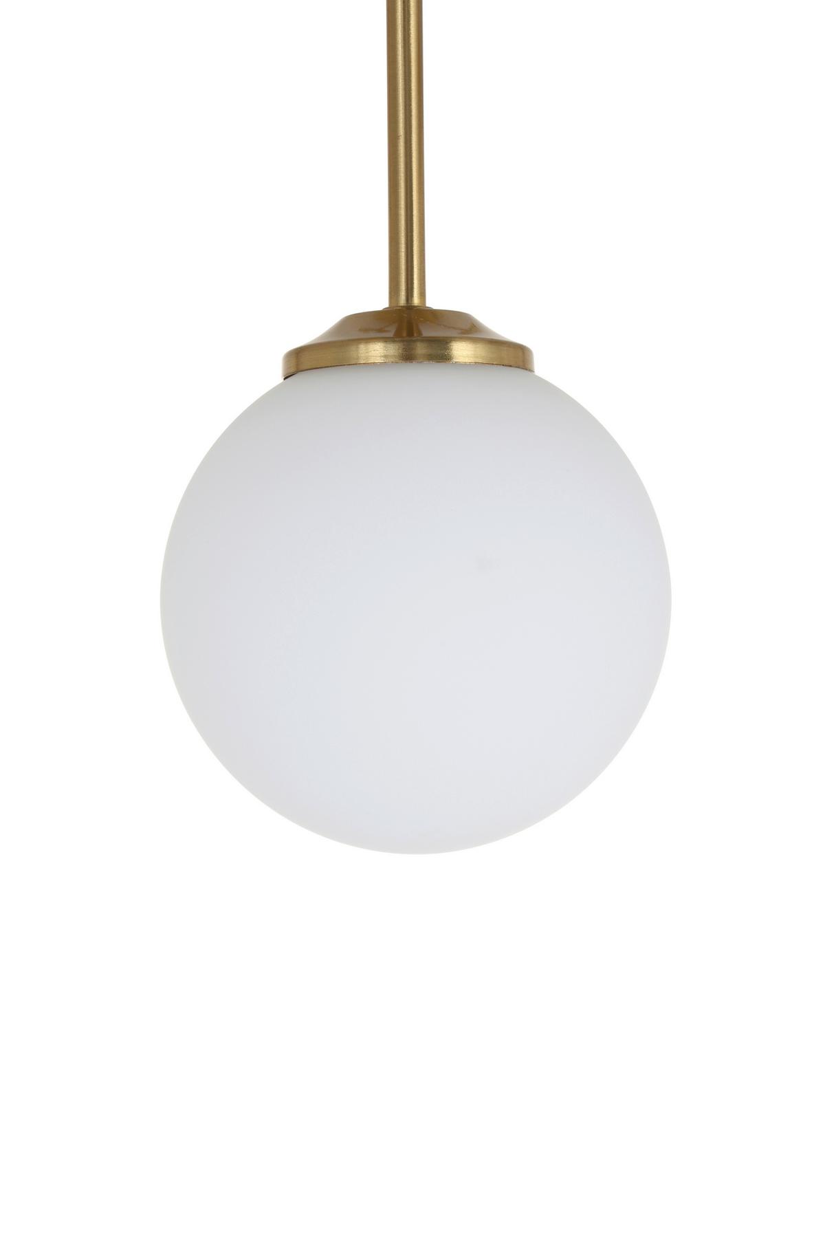 LAMPA WISZĄCA MONA - biały/kolor złoty, Trend, metal/szkło (31/31/55,5cm) - Novel